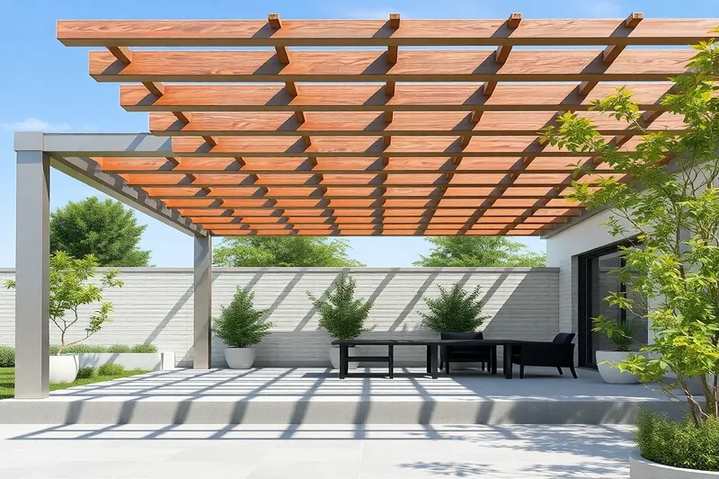 Pergola aluminium au design épuré installée sur terrasse moderne — pergola aluminium 4x3