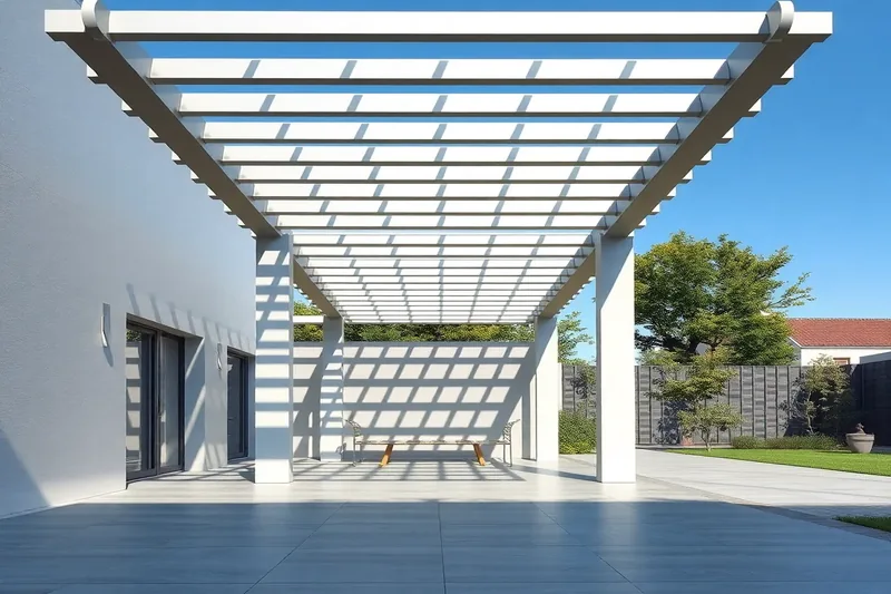 Pergola aluminium au design épuré installée sur terrasse moderne — pergola aluminium 6x4