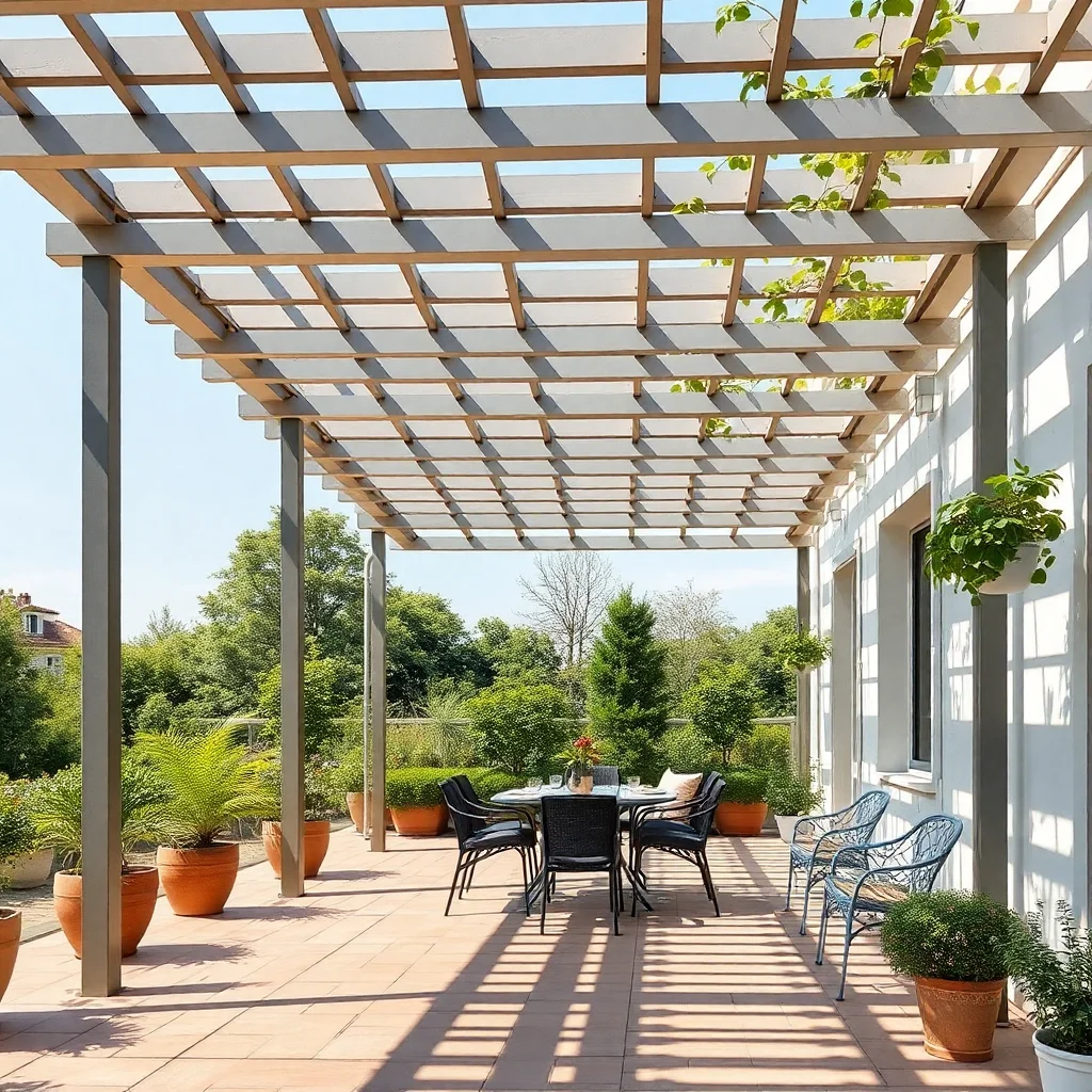 Pergola aluminium adossée