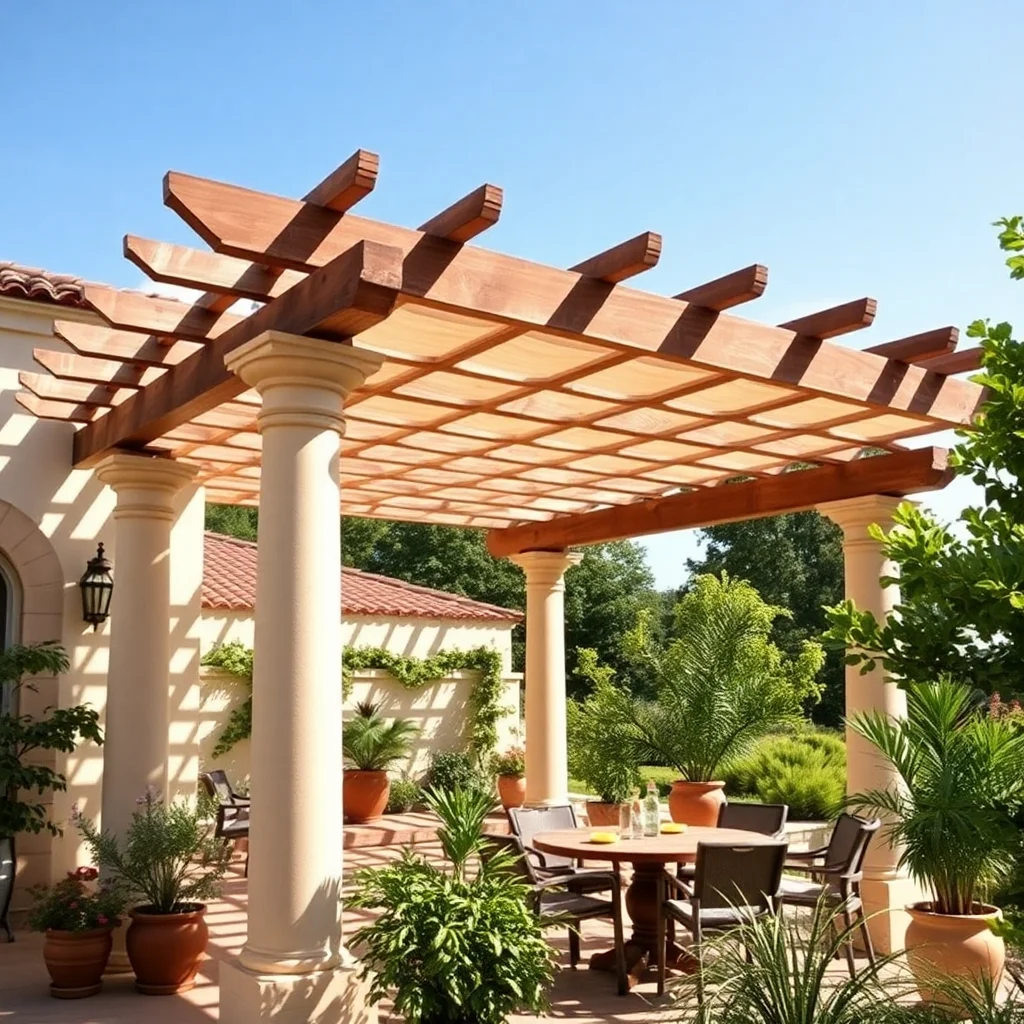 Lames orientables pergola