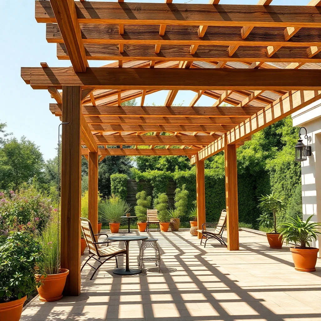 Pergola bioclimatique bois