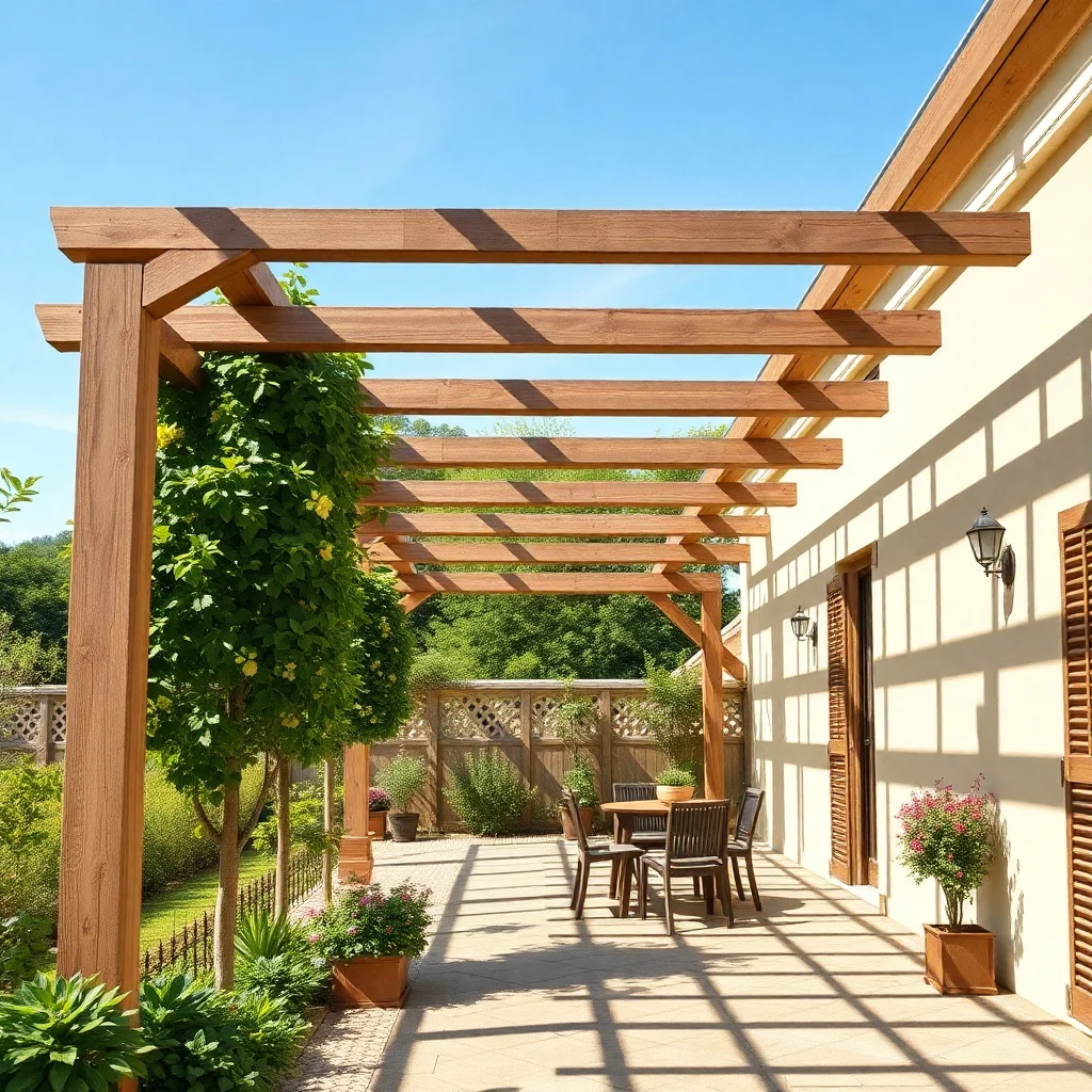 Pergola bois autoportante