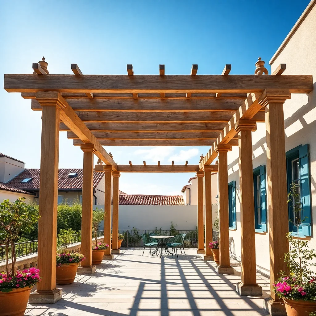 Pergola bois traité