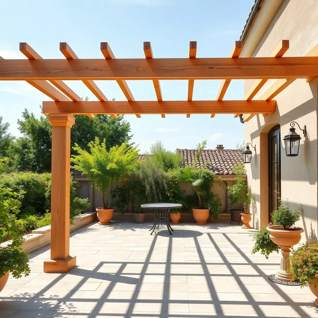 Fixation pergola au mur