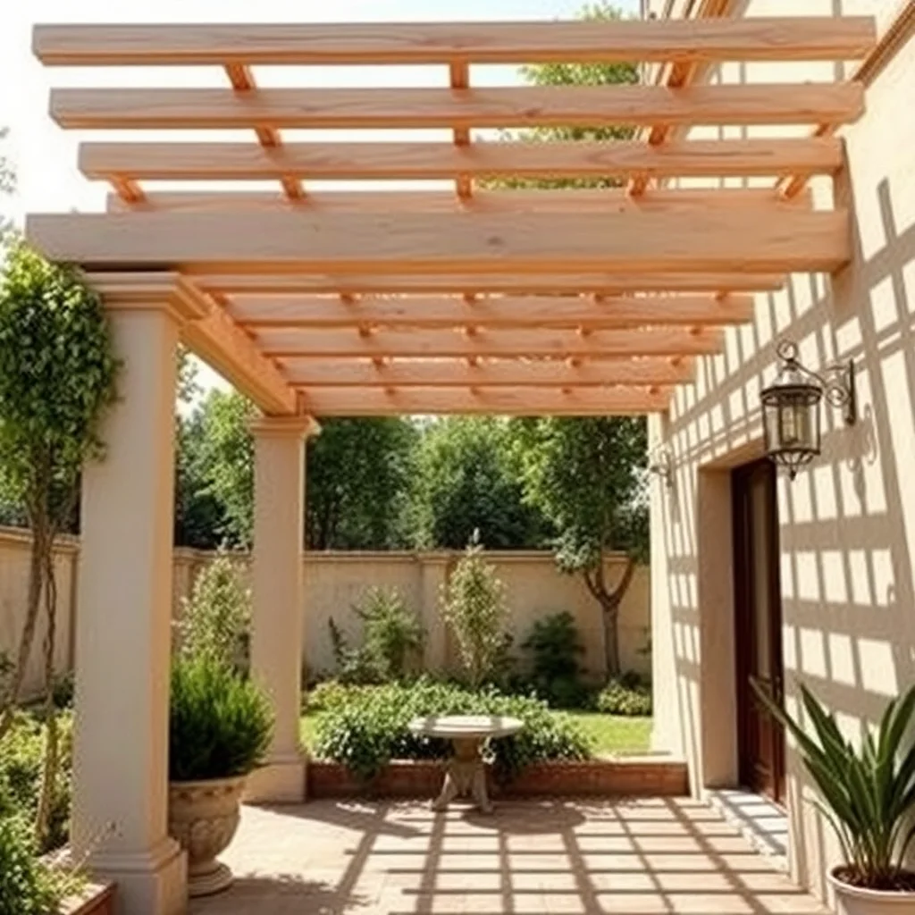 Pergola sur dalle béton