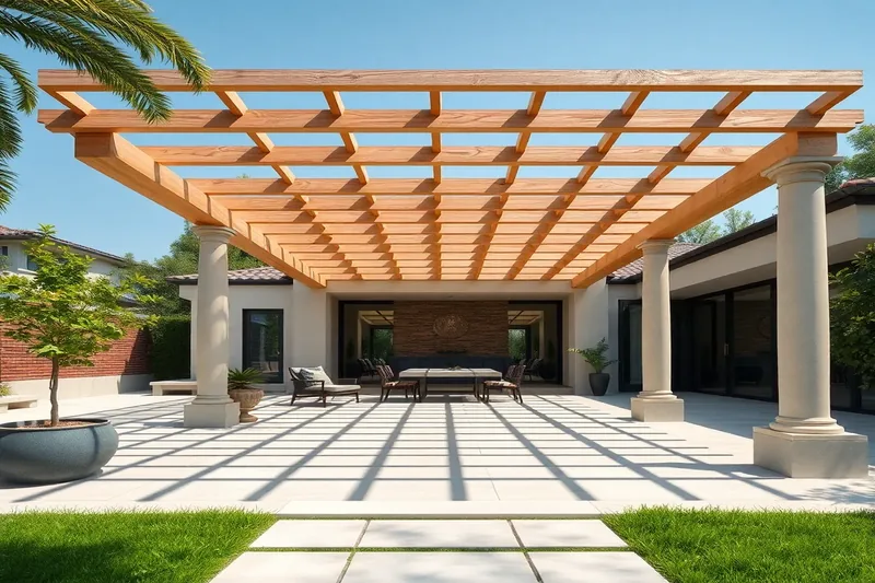 Pergola haut de gamme installée devant une maison contemporaine — pergola haut de gamme