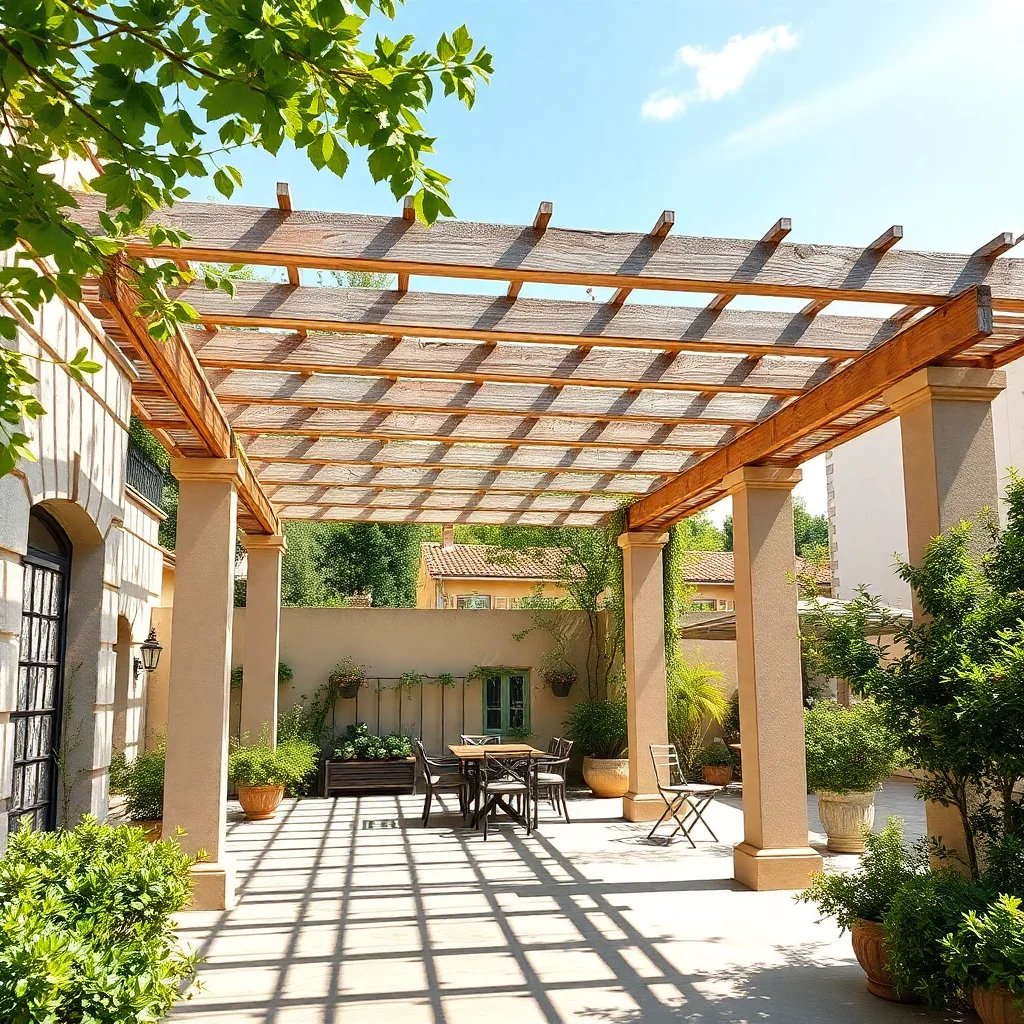 Rideau imperméable pergola