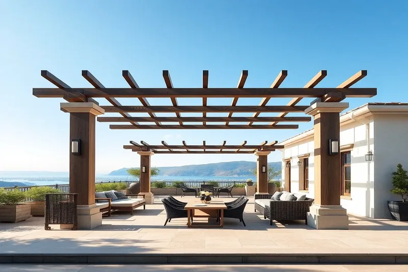 Pergola illustrant rideau pergola