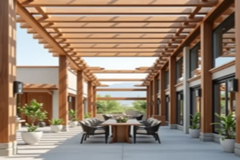 Pergola illustrant store vertical pergola