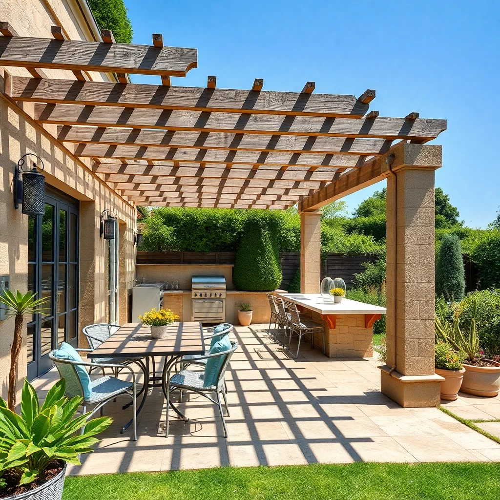 Pergola cuisine extérieure