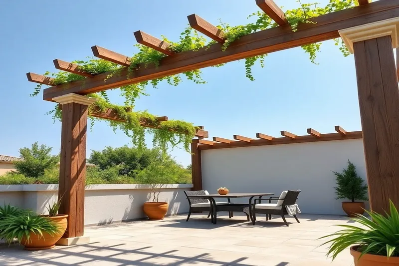 Pergola — pergola jardin plantes grimpantes