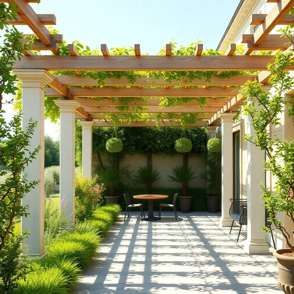 Pergola jardin plantes grimpantes