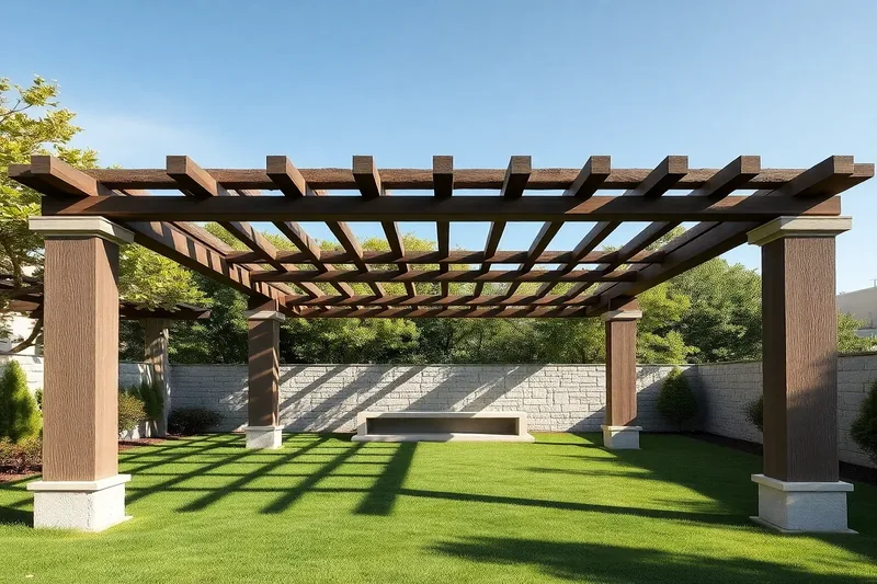 Pergola avec toiture transparente abritant un espace extérieur illustrant bache pergola