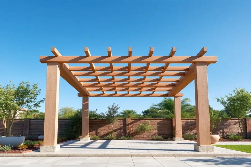 Pergola avec toiture transparente abritant un espace extérieur — pergola toit plat