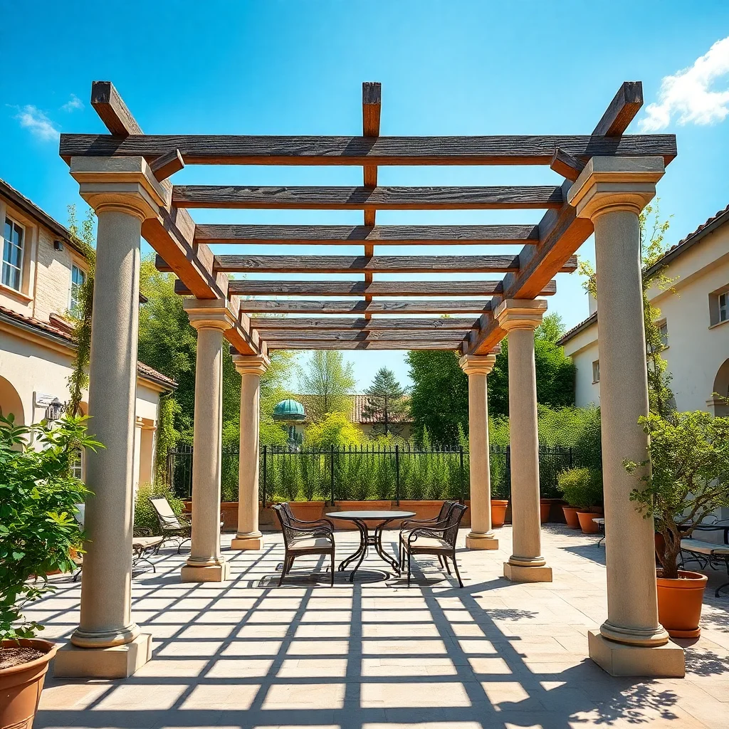 Pergola toit plat